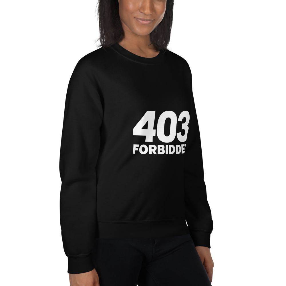 403 Unisex Sweatshirt · Unisex / Black / S