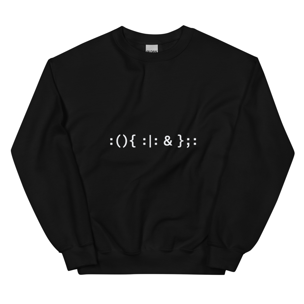 Bash Fork Bomb Sweatshirt · Unisex / Black / S
