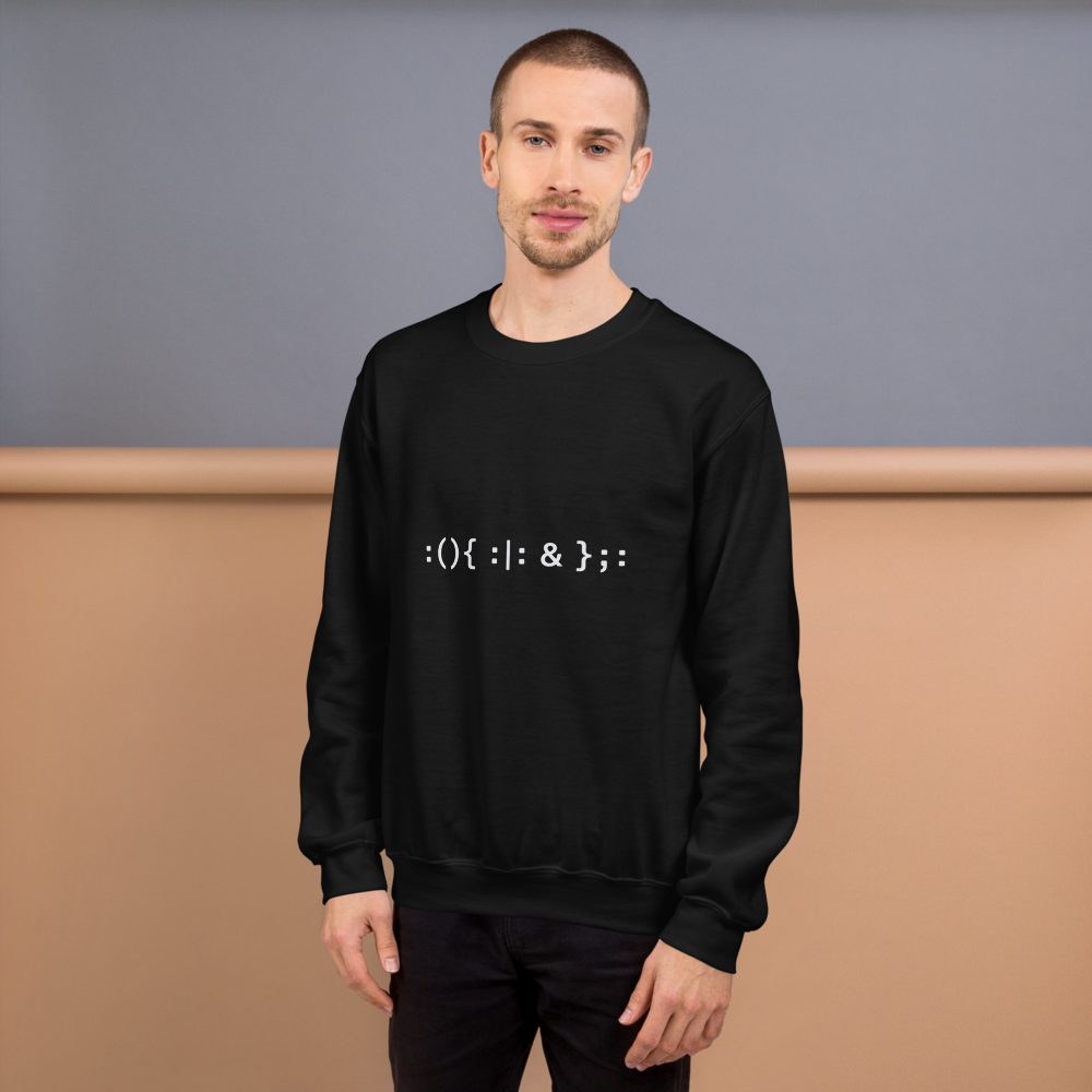 Bash Fork Bomb Sweatshirt · Unisex / Black / S