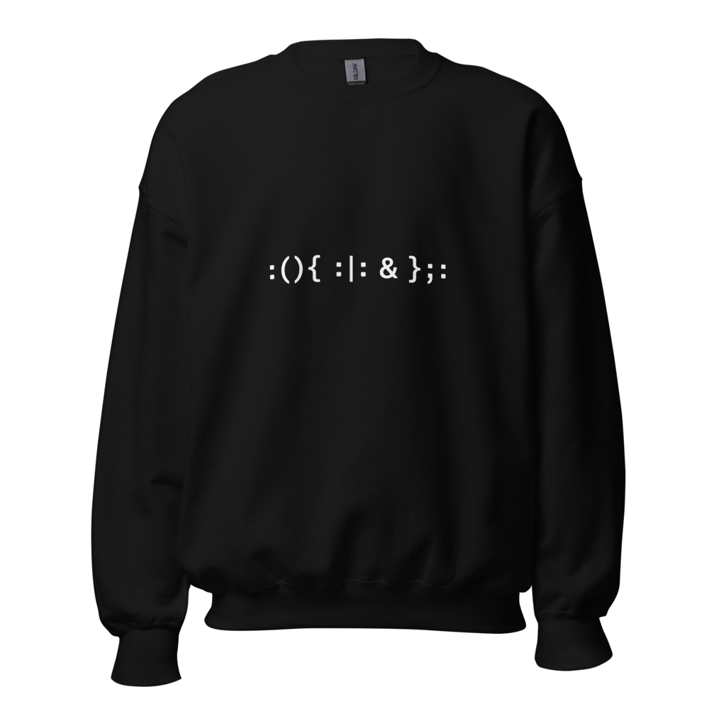Bash Fork Bomb Sweatshirt · Unisex / Black / S