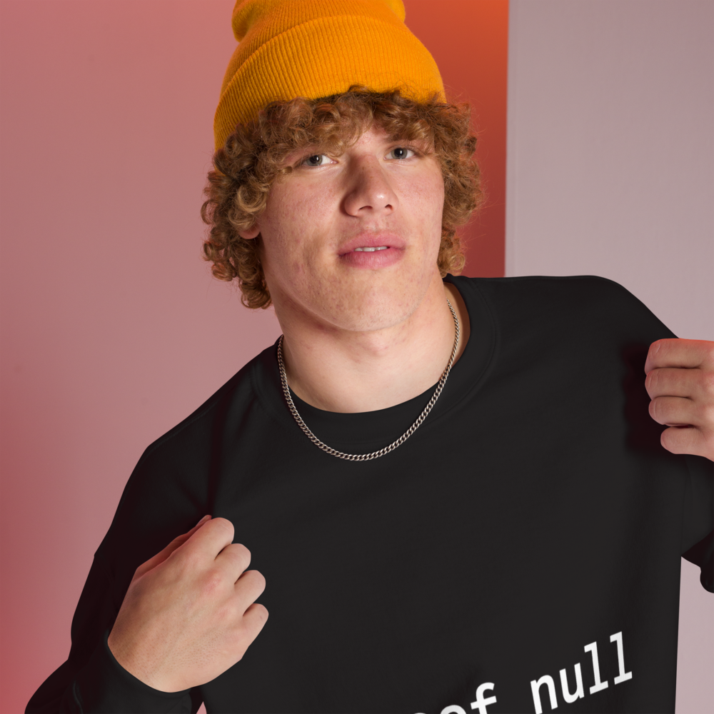 Typeof null Sweatshirt · Unisex / Black / S